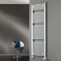 Handdoekradiator HSK Line Round| 60x177.5 cm | CV en/of electrische werking | Wit