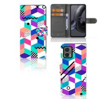 Motorola Edge 30 Neo | Book Case | Blokken Kleurrijk
