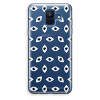 Eyes pattern: Samsung Galaxy A6 (2018) Transparant Hoesje