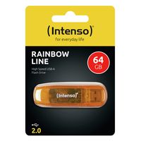 Intenso Rainbow Line USB-stick 64 GB Oranje (transparant) 3502490 USB 2.0 - thumbnail