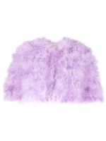 TWINSET veste crop à plumes - Violet