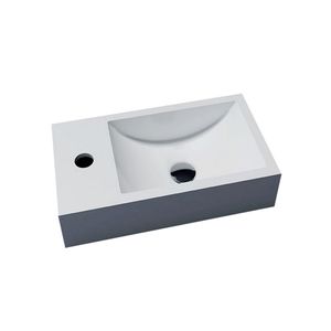 Fontein Sanilux Recto 40x22x10 cm Solid Surface (Kraangat Links)