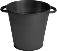 Mcollections Bloempot Zink - Ø26 × H24 cm - Zwart