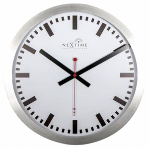 NeXtime 3999ST wandklok Kwartswandklok Cirkel Aluminium, Wit