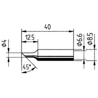 Ersa 0832NDLF Soldeerpunt Schuin Grootte soldeerpunt 4 mm Inhoud: 1 stuk(s)