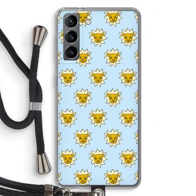 Leeuwenkoppen: Samsung Galaxy S21 Transparant Hoesje met koord