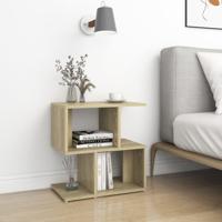 Nachtkastjes 2 st 50x30x51,5 cm bewerkt hout sonoma eikenkleur