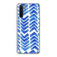 Blauwe pijlen: Oppo A91 Transparant Hoesje