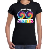 I love the sixties boobs t-shirt zwart dames 2XL  - - thumbnail