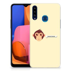 Samsung Galaxy A20s Telefoonhoesje met Naam Monkey