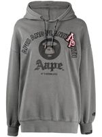 AAPE BY *A BATHING APE® hoodie à patch logo - Gris - thumbnail