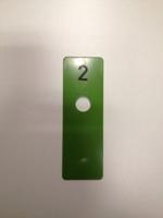 Paskamerschijf groen 40x120 mm NUMMER 2