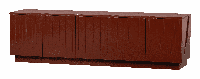 WOOOD TV-meubel 'Pencil' Grenenhout, 180cm, kleur Merlot