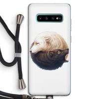 Yin Yang Wolves: Samsung Galaxy S10 Plus Transparant Hoesje met koord