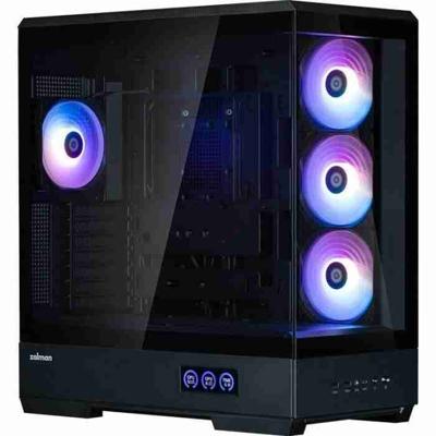 PC-behuizing - ZALMAN - P50 DS - Mid-tower - ATX - Zwart - Gehard glas - USB-C en A-RGB