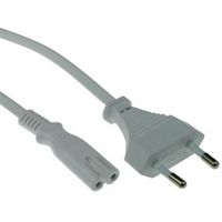 ACT Netsnoer Euro male - C7 female wit 1,5 m