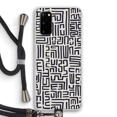 Moroccan Print: Samsung Galaxy S20 Transparant Hoesje met koord