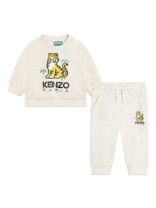 Kenzo Kids survêtement à imprimé tigre - Tons neutres