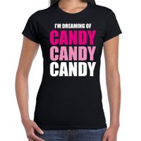 Dreaming of candy fun t-shirt zwart voor dames