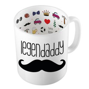 Bellatio Decorations Cadeau koffie/thee mok voor papa - zwarte snor - de beste papa - Vaderdag   -