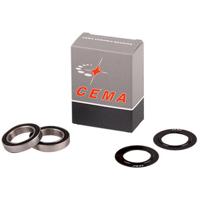 CEMA kogellager set voor 24mm bottom bracket rvs zwart