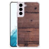 Samsung Galaxy S22 Stevig Telefoonhoesje Old Wood