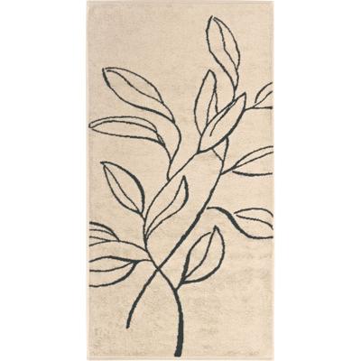 Cawö Cawo Atelier Floral Handdoek 50/100 beige
