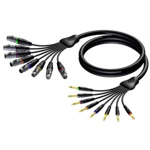 Procab REF8024/5 Multikabel 8x XLR female naar 8x Mono jack 5m