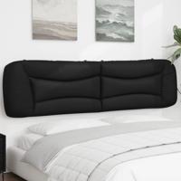 Hoofdbordkussen 200 cm kunstleer zwart
