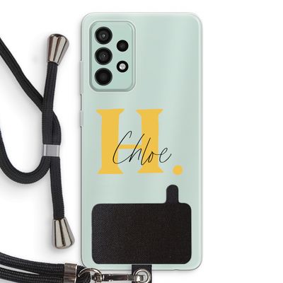Amber Script: Samsung Galaxy A52s 5G Transparant Hoesje met koord