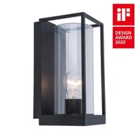 Lamp staal glas buitenlamp &apos;Flair&apos; voordeur lamp design 26 cm - thumbnail