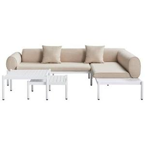 Beliani - RASIGLIA - Loungeset 5-zits - Beige - Aluminium