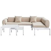 Beliani - RASIGLIA - Loungeset 5-zits - Beige - Aluminium - thumbnail