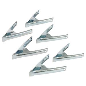Zeilklemmen/veerklemmen - 8x - staal - 8 cm - lijmklemmen