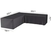 AeroCover hoeksethoes lage rug 325x325x100x70cm