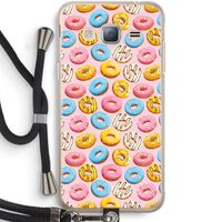 Pink donuts: Samsung Galaxy J3 (2016) Transparant Hoesje met koord