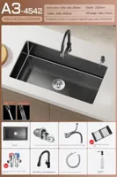 Luxe Waterval Keukenspoelbak - Zwart RVS | Enkelbak | Onderbouw | Inclusief Kraan & Zeepdispenser Luxe Waterval Keukenspoelbak - Zwart RVS | Enkelbak | Onderbouw | Inclusief Kraan & Zeepdispenser