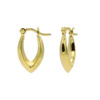 Karma Oorringen Hinged Hoops Pointy Oval 12 mm Goud