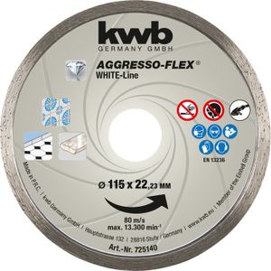 KWB Aggresso-Flex White-Line Diamant Doorslijpschijf 115mm doorslijpschijf