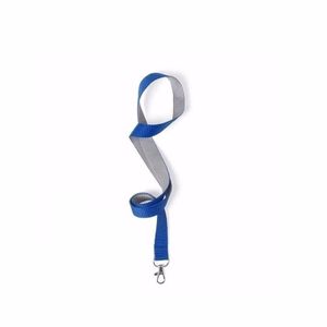 10 blauwe lanyards gemaakt van polyester 50 x 2 cm