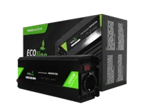 EcoLine 24V naar 230V Omvormer - 1000W Continu / 2000W Piek - Zuivere Sinusgolf - Auto Omvormer met Afstandsbediening