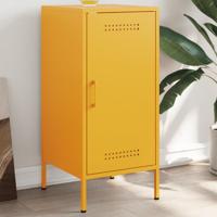Dressoir 36x39x79 cm staal mosterdgeel