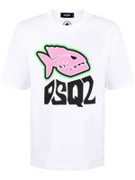 DSQUARED2 t-shirt en coton à logo imprimé - Blanc - thumbnail