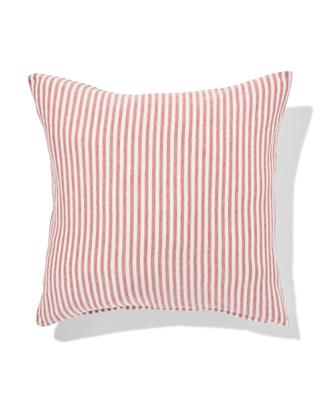 HEMA Kussenhoes 50x50cm Katoen Strepen Terra (terra)