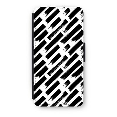 Zwarte vegen: iPhone 7 Flip Hoesje