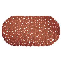 MSV Douche|bad anti-slip mat badkamer - pvc - terracotta - 39 x 99 cm