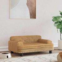 VidaXL Hondenmand 70x45x30 cm fluweel bruin