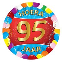Bierviltjes 95 jaar - 25x stuks - multicolor - verjaardag/feest - feestartikelen