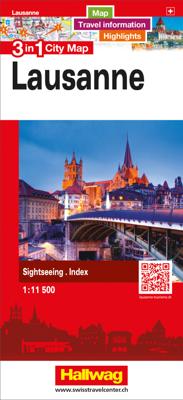 Stadsplattegrond Lausanne | Hallwag Stadsplattegrond Lausanne | Hallwag