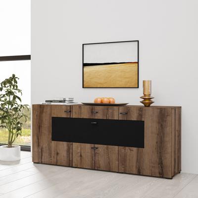 Home365 Dressoir Koblenz - Walnoot / Zwart